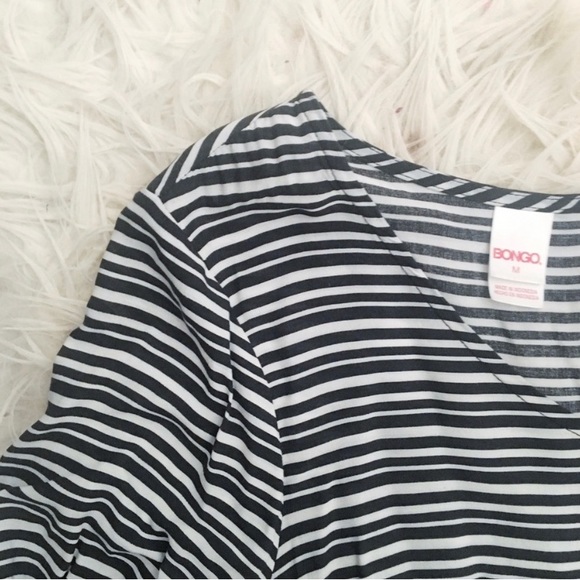 Bongo Pinstriped Peplum Style Blouse - Picture 4 of 7